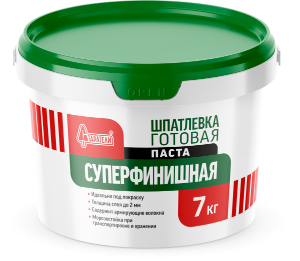 Шпатлевка полимерная готовая «Суперфинишная» паста, 7 кг (4)