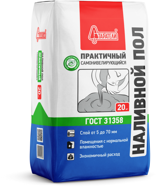 Наливной пол Старатели Практичный (для слабых оснований, 5-70мм) 20 кг
