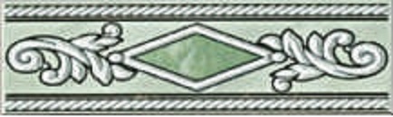 Керамическая плитка Марго 7 8-003 Бордюр 200х57 зеленый (36)