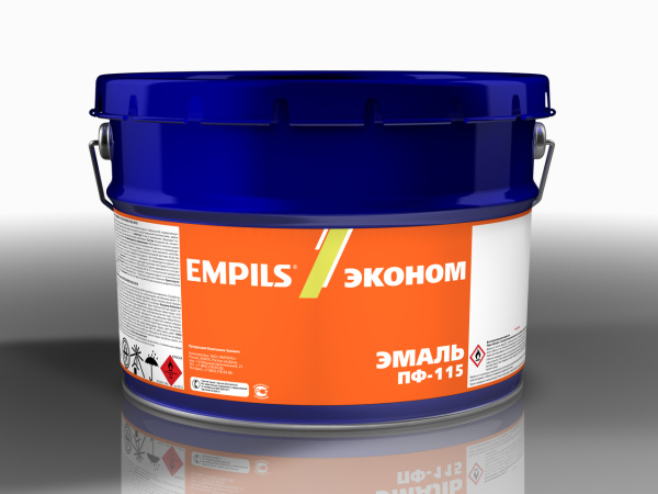 Эмаль ПФ-115 черная 10кг Эмпилс Эконом