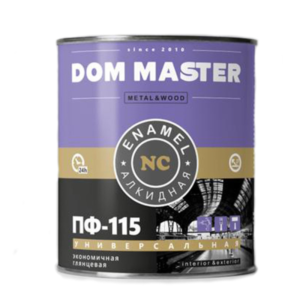 Эмаль ПФ-115 белая 20кг ДомМастер Новоколор