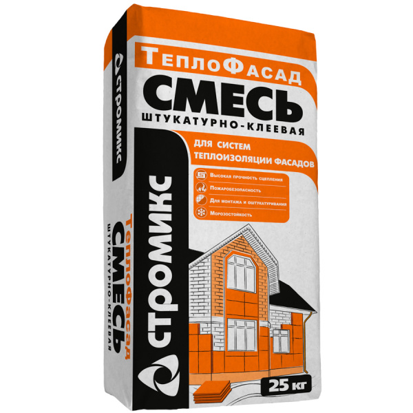Смесь штукатурно-клеевая СТРОМИКС ТеплоФасад 25кг