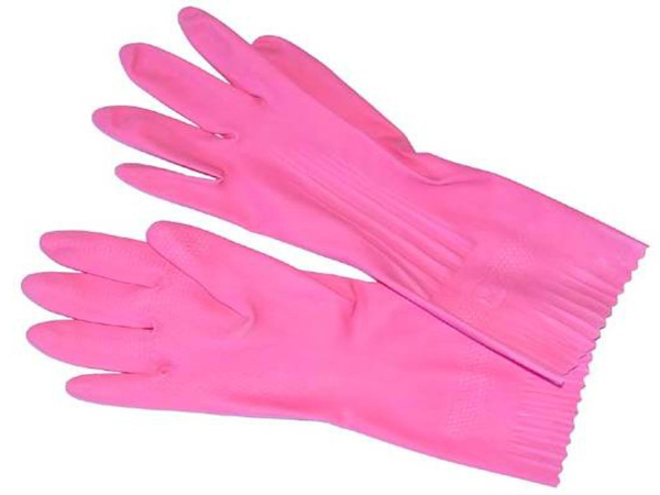 Перчатки резиновые с напылением универсальные XL (60) 