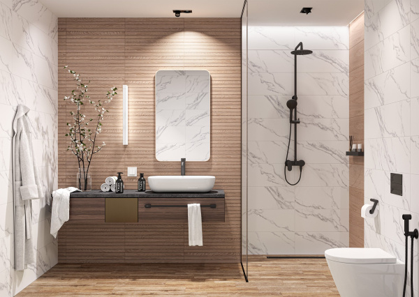 Керамическая плитка 600x250 бежевый Global Tile Eco Wood 10100001342 (8/384) 4