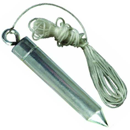 Отвес цилиндрический 100г шнур 30м арт84836