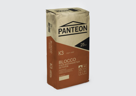 Клей для ячеистых бетонов PANTEON BLOCCO K3 25кг